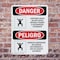 Signmission 10 in H x 7 in W, Plastic, Rectangle, Confined Space Do Not Enter Bilingual OS-2PACK-DS-P-710-VS-1083 - alternate 6